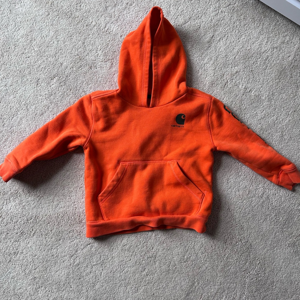 Carhartt Orange Pullover Hoodie Sweatshirt